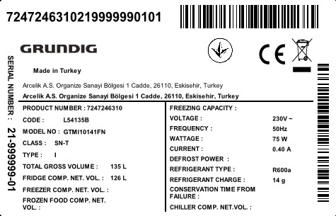 GTMI10141FN - Kühlschrank - jetzt kaufen | Kühlen & Gefrieren | Grundig