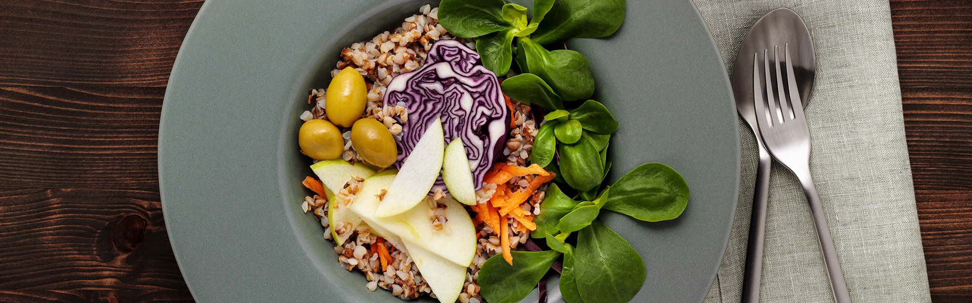 Leftover Grechka With Tahini Dressing Bowl (Vegan)