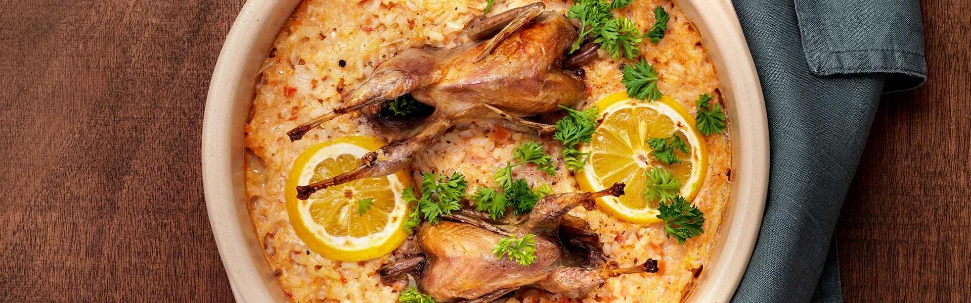 One Tray Quail Dinner