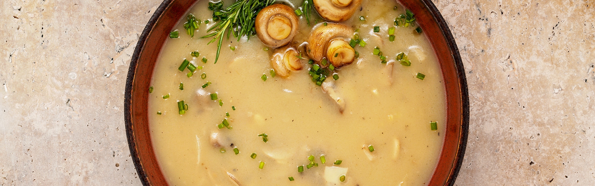 Sopa de setas con zero desperdicio