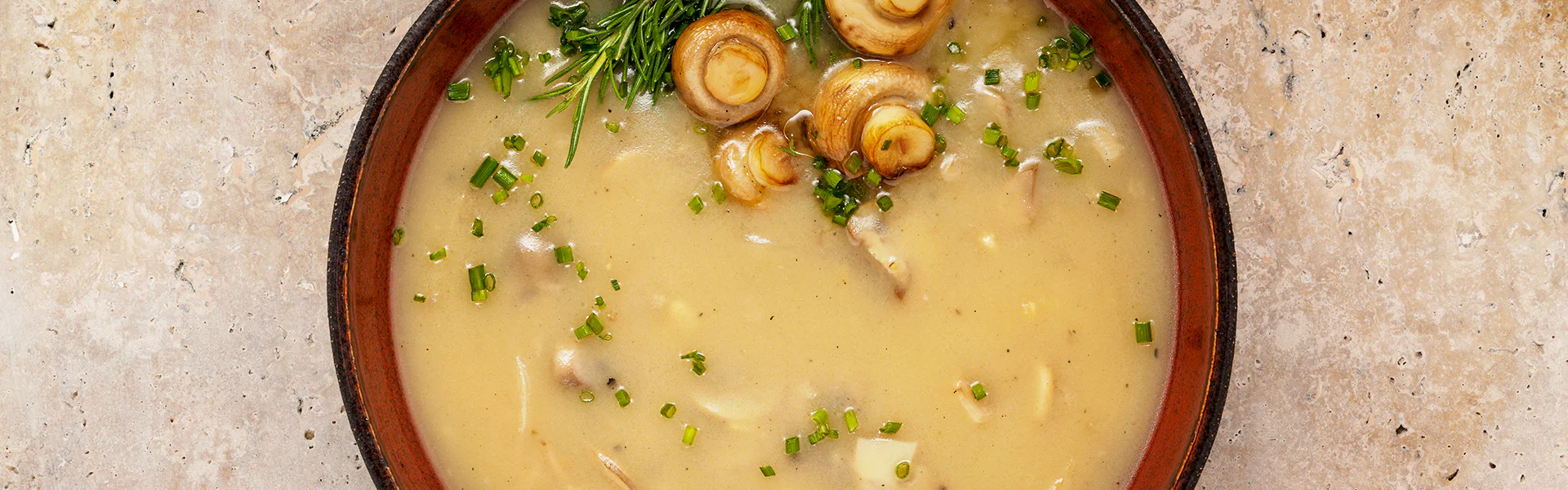 Sopa de setas con zero desperdicio