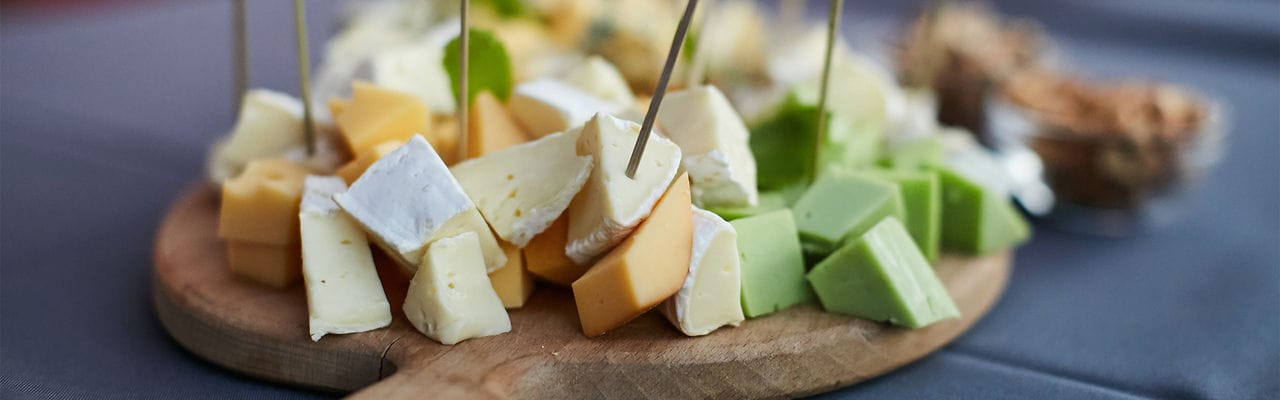 cheese platter, Assorted with nuts and honey on a plate