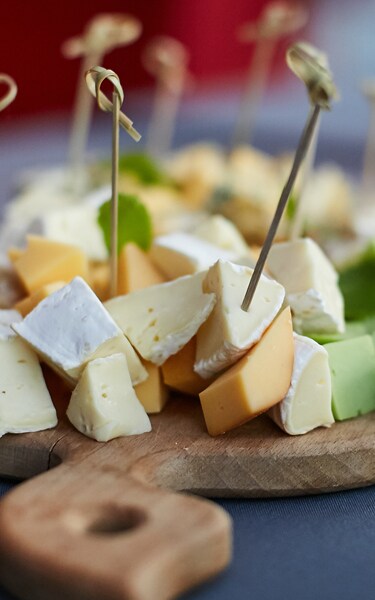 cheese platter, Assorted with nuts and honey on a plate