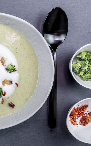 Broccoli stem soup 375x600