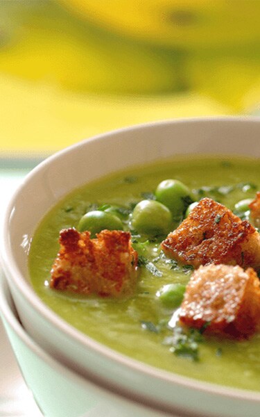 Minty Pea and Potato Soup