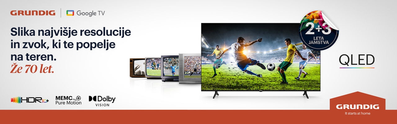 Slika najvišje resolucije in zvok, ki te popelje na teren.