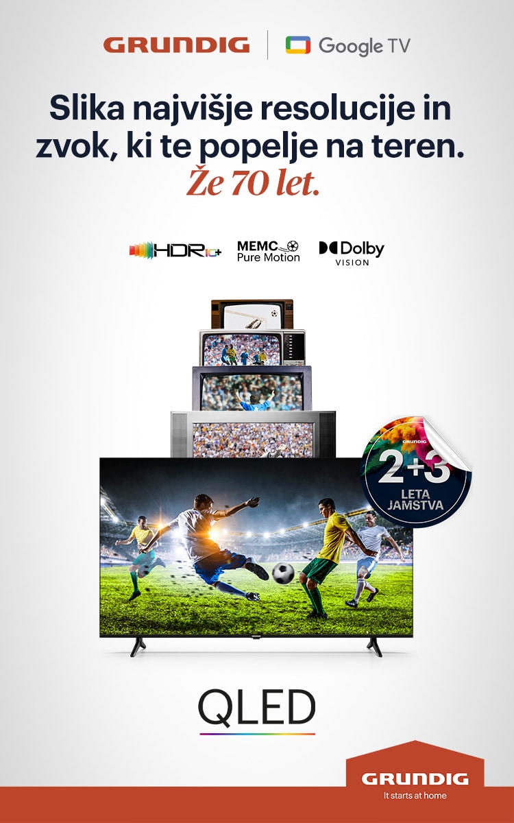 Slika najvišje resolucije in zvok, ki te popelje na teren.